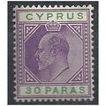 Cyprus 1903 SG51 30 paras Violet & Green Mounte...