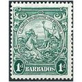 Barbados 1942 SG249b 1d Blue-Green Perf 13.5 x ...