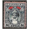 Zanzibar 1901 SG196 4 1/2a Blue-Black Mounted M...
