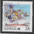 AUS 1988 37c 'LIVING TOGETHER - POSTAL SERVICES...
