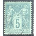 France 1876 - SG282 - 5c green - Peace & Commer...