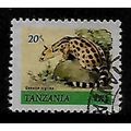 TANZANIA 1980 WILDLIFE 20c LARGE SPOTTED GENET ...