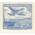 Chile 1950 (Air) - 60c blue - Airmail - unused