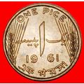 Ⰶ STAR & CRESCENT ERROR: PAKISTAN ★ 1 PICE 1961...