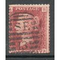Sg43 1d red plate 155 fine used " R A " (REDS)