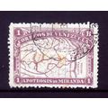 VENEZUELA 1896 SG 173 1b MAUVE MAP OF VENEZUELA...