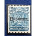 British South Africa Rhodesia 1909 2½d Dull Blu...