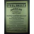 1931 American Sheet and Tin Plate Company Ad