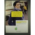 2002 BP Oil Ad - It won't be an oil company that will change the world