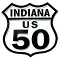 Route 50 Indiana Road Sign Fridge Magnet