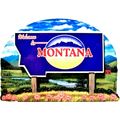Montana State Welcome Sign Artwood Fridge Magnet