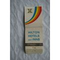 Old Matchbook cover Hilton Hotels & Inns