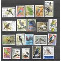 BIRDS 20 NICE POSTALLY CANCELLED STAMPS WORLDWIDE