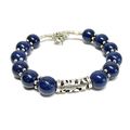 Beautiful Tibetan Silver Bracelet Blue Lapis Be...