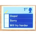 POSTCARD: MULTIPLE CHOICE - OOPS!, SORRY, WILL ...
