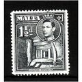 MALTA 1943 1 1/2d SLATE BLACK M /MINT