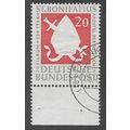 GER 1954 20pf 'ST BONIFACE' FINE USED (EBID63-109)