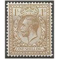 1912 SG396 1/- Bistre-Brown Wmk Royal Cypher Un...