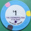 Cosmopolitan. $1 Casino Chip. Las Vegas, NV. Z22.