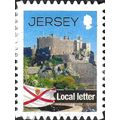 JERSEY, Mont Orgueil Castle, blue 2012, local letter