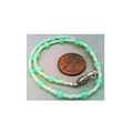 Green Opal Glass Beaded Anklet Bracelet