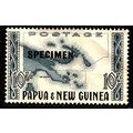 Papua New Guinea 1952 Specimen Map 10/- MNG Sta...