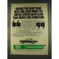 1976 National Car Rental Ad - United States Auto Club