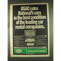 1976 National Car Rental Ad - USAC Rates Best