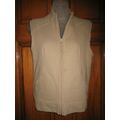 Nike Beige Zip Front Fleece Vest - Size XS (0-2)
