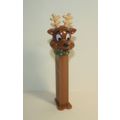 2002 Pez Christmas Reindeer with Black Nose Can...