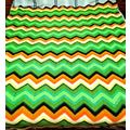 Crochet Handmade Dona Warner Chevron Afghan 55"...