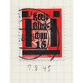 GERMANY 1945 LOCAL SURCHARGE GLAUCHAU 15Pf 12Pf...