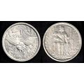 New Caledonia 1F 1952 Kagu Bird and Marianne Us...