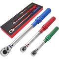 1/4 3/8 1/2-Inch Drive Click Torque Wrench, 3Pc...