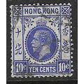 HONG KONG 1912-21 GEORGE V MULTI-CROWN CA 10c U...