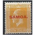 Samoa 1918 SG137 2d Yellow Mounted Mint . .