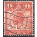 GB stamps 1929 - KGV SG435 - 1d red UPU Congres...