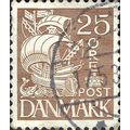 DENMARK, Sailing ship Caravel, brown 1934, 25or...