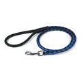 Round Braided Leather Leash W1/4" - L48", Royal...