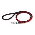 Round Braided Leather Leash W3/8" - L48", Black...