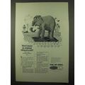 1969 The St. Paul Insurance Ad - Elephant on a Raft