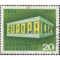 GERMANY, Europa CEPT, Temple, green 1968, 20pf, #5