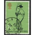 1973 County Cricket 7 ½p Black and Green SG929 FU