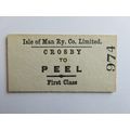 Isle of Man Railway Crosby-Peel Ticket #283