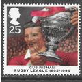 GB GUS RISMAN 25p USED RUGBY LEAGUE 100th CHALL...