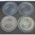 4 Vintage Arcoroc France Seabreeze Clear Glass ...