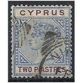Cyprus 1896 SG43 2 Piastres Blue & Purple Fine ...