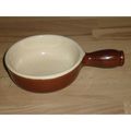 French Emile Henry Brown Glazed Entree Dish