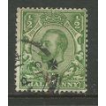 GB 1912 - 24 KGV 1/2d Green wmk 100 . ( H463 )
