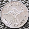 AUSTRALIA 1945 Halfpenny / ½ Penny (Melbourne M...